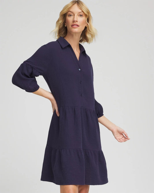 Chico's Latest | Woven Tiered Swim Cover-Up Dress