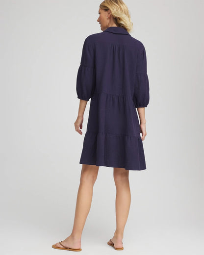 Chico's Latest | Woven Tiered Swim Cover-Up Dress