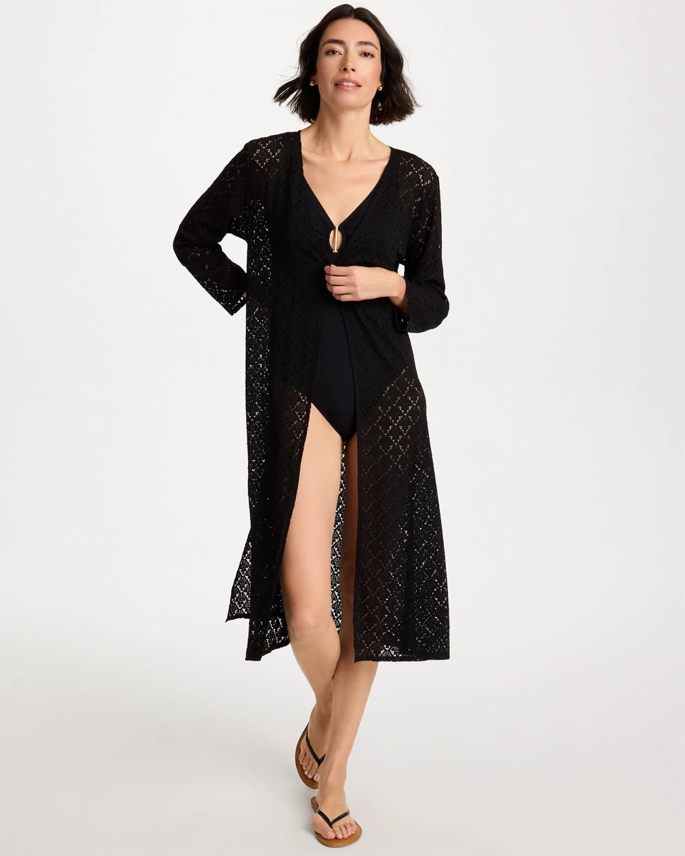 Chico's New | Long Knit Swim Cover-Up