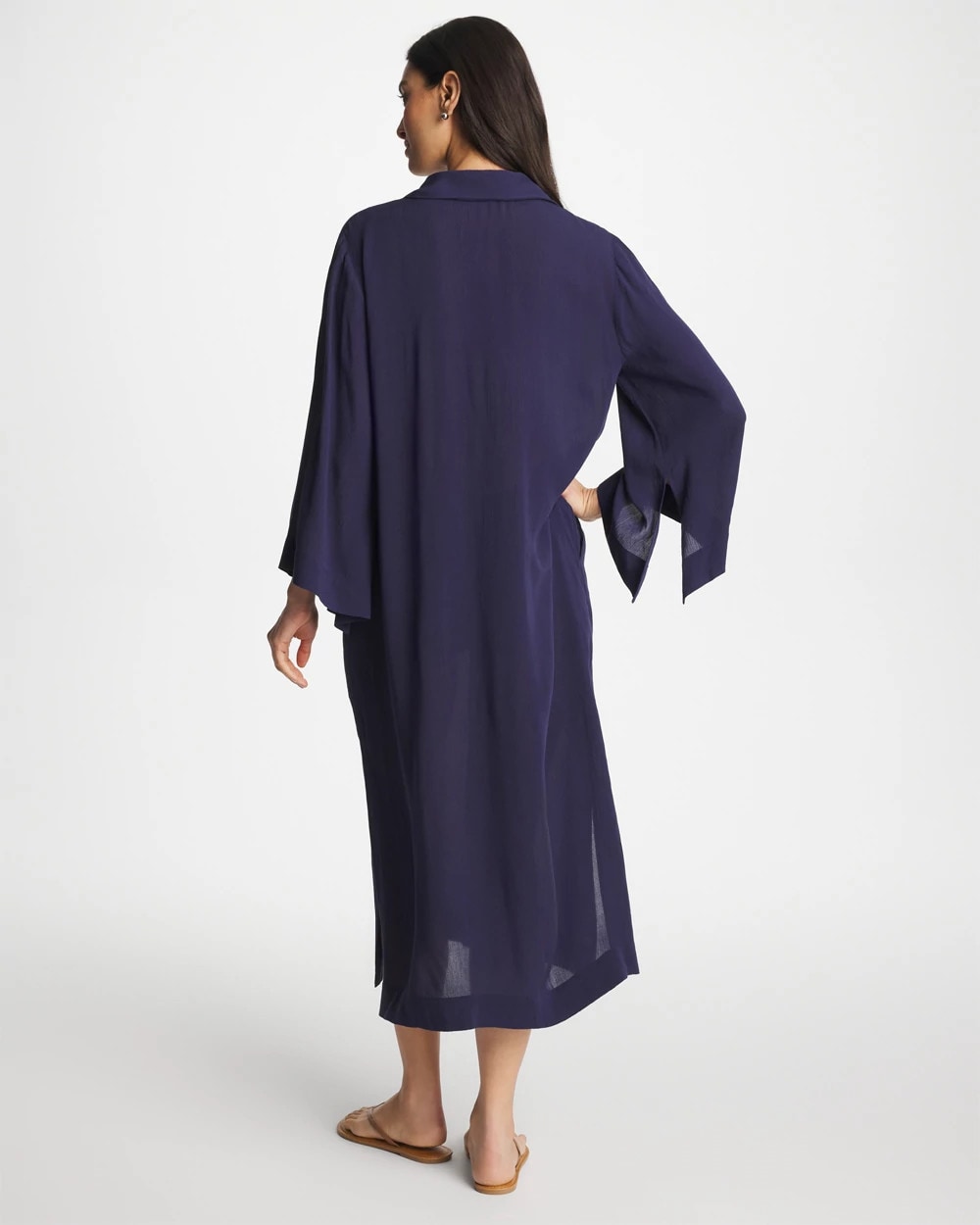 Chico's New | Woven Collar Swim Cover-Up