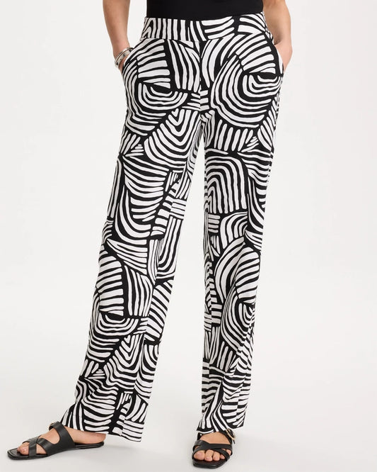 Chico's Quality | Geo Pull-On Wide-Leg Linen Pants