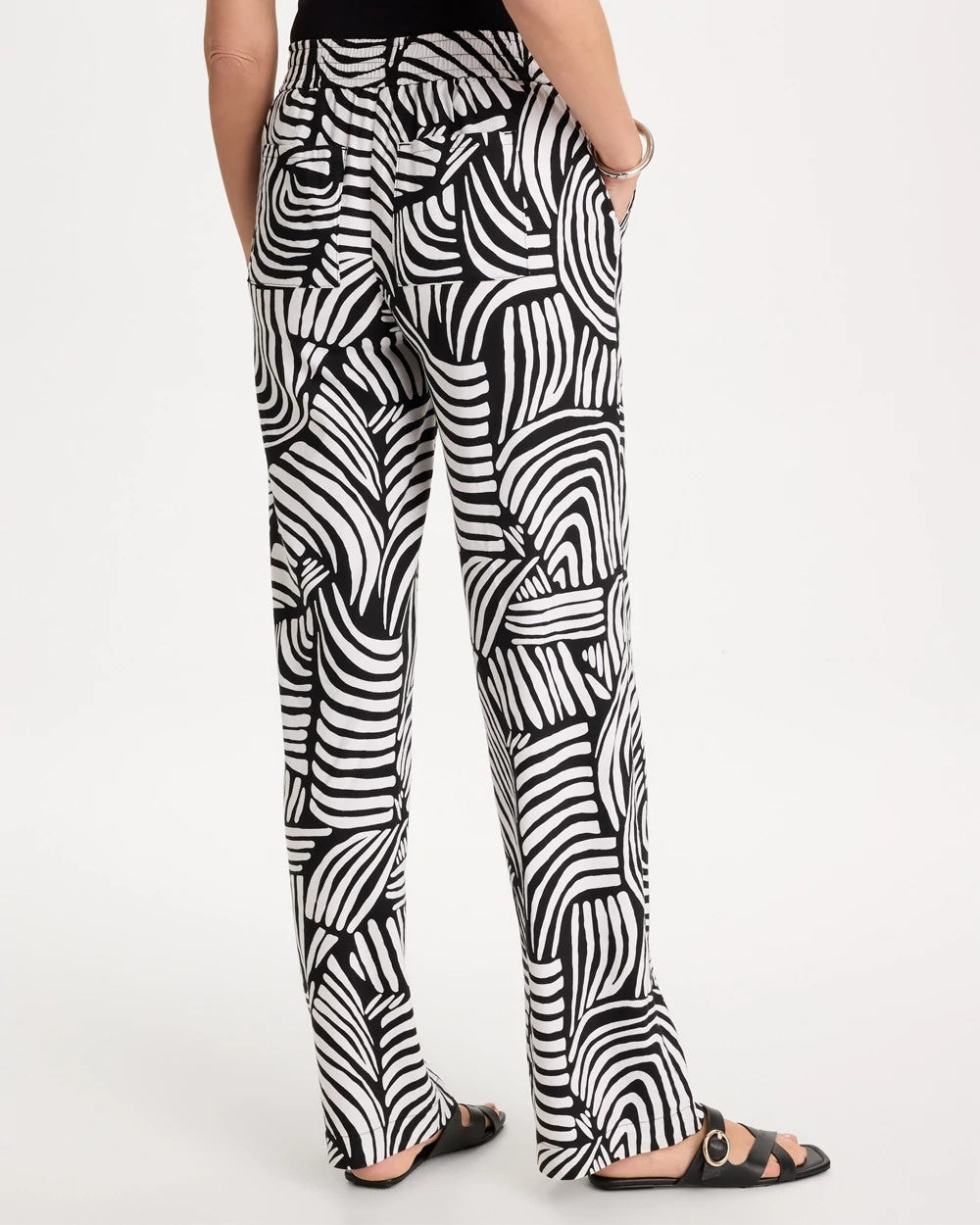 Chico's Quality | Geo Pull-On Wide-Leg Linen Pants