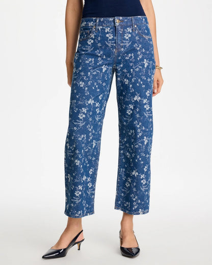 Chico's Trending | Girlfriend Wide Floral Crop Jean