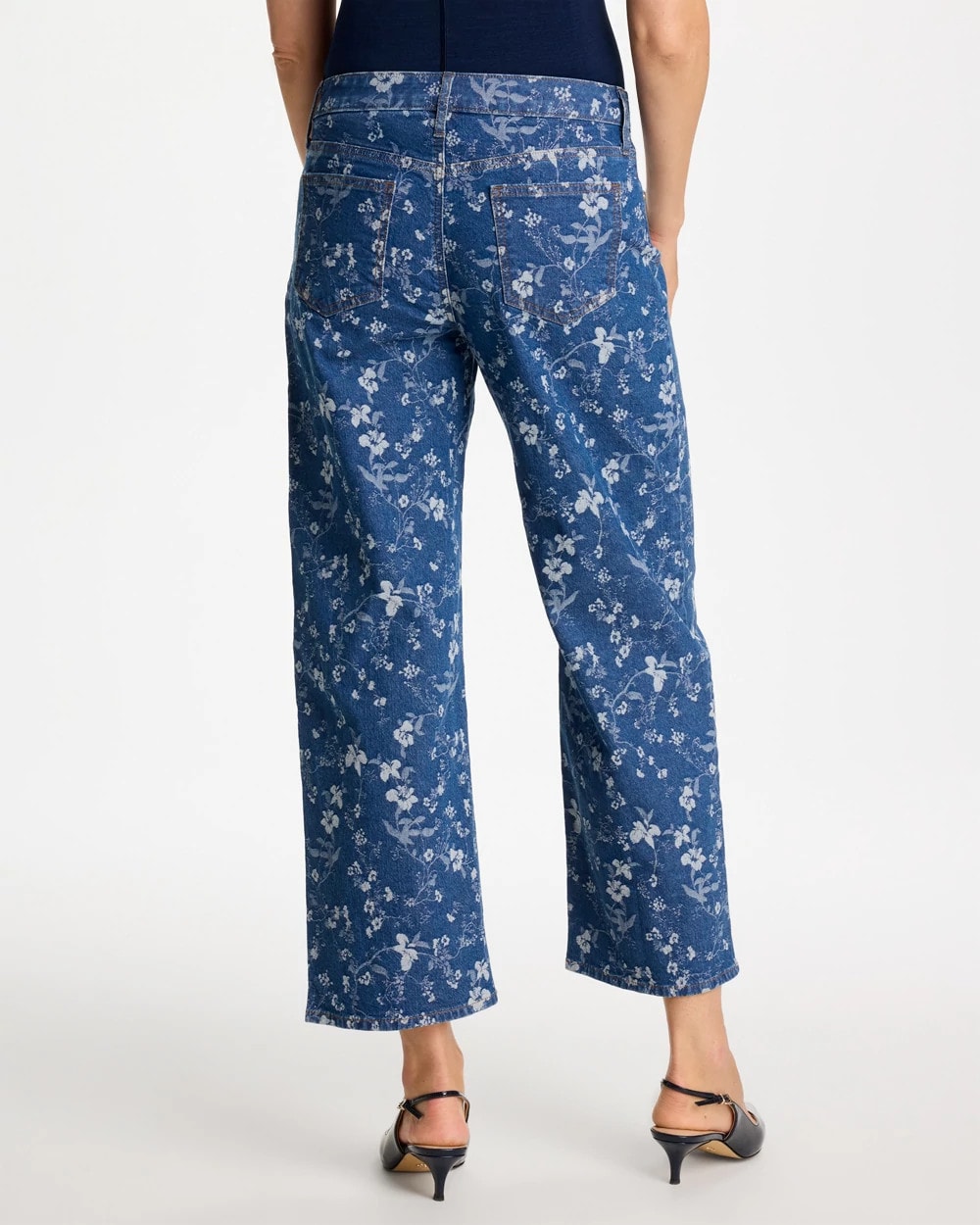 Chico's Trending | Girlfriend Wide Floral Crop Jean