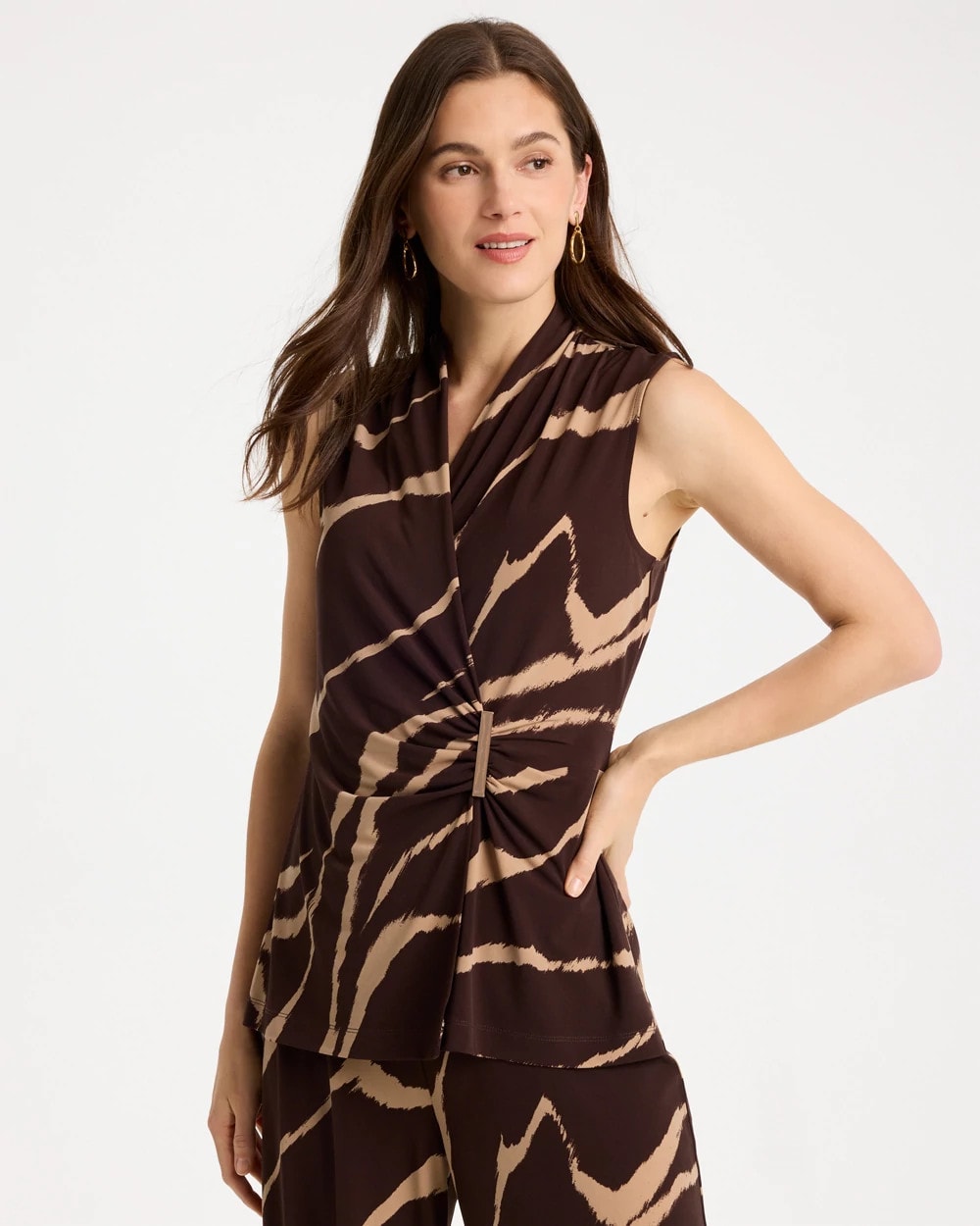 Chico's Recommended | Travelers™ Zebra Knit Wrap Top