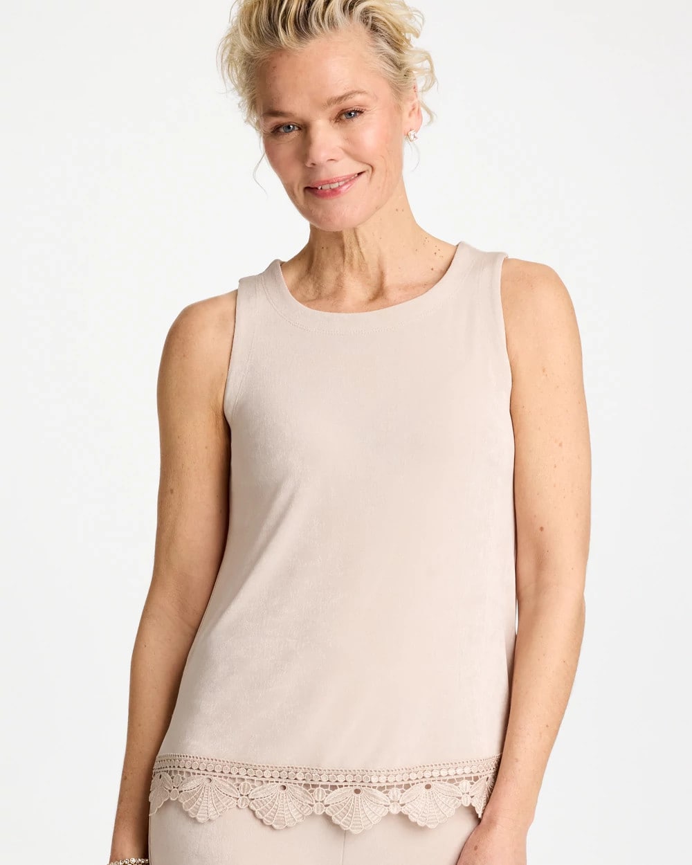 Chico's Signature | Travelers™ Scallop Lace Tank