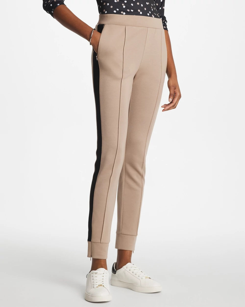 Chico's Great Value | Zenergy® Double-Knit Contrast Ankle Pants