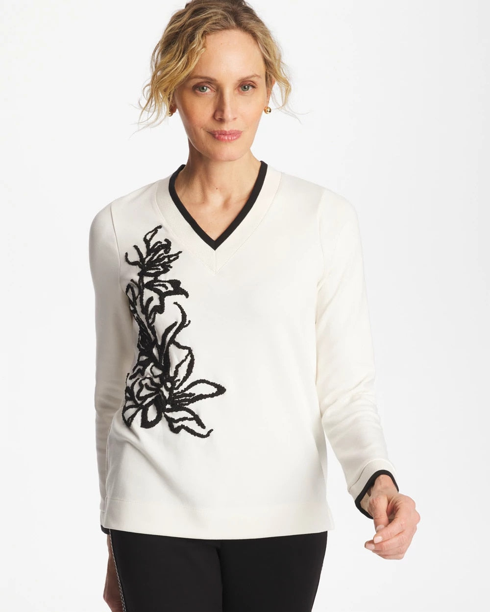 Chico's Special Offer | Zenergy® Double-Knit Applique Top