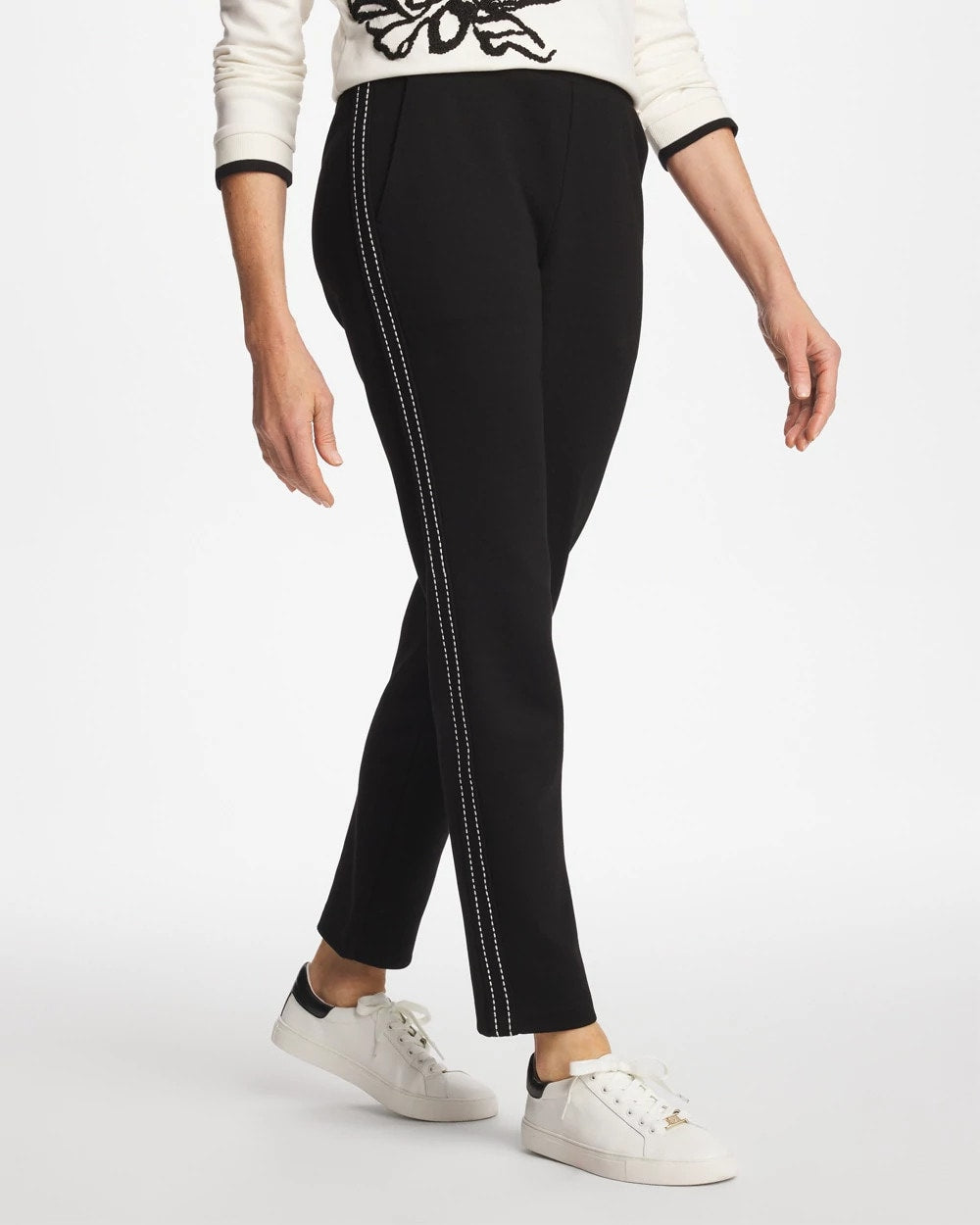 Chico's Premium | Zenergy® Double-Knit Pick Stitch Ankle Pants