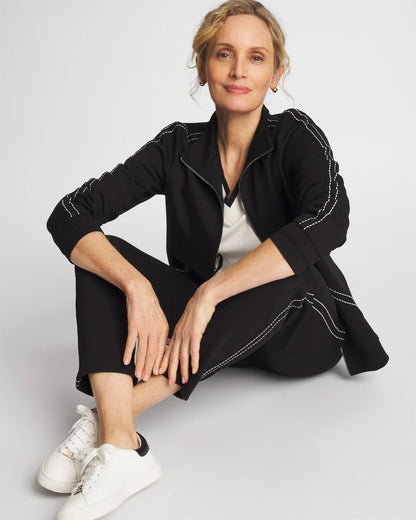 Chico's Premium | Zenergy® Double-Knit Pick Stitch Ankle Pants