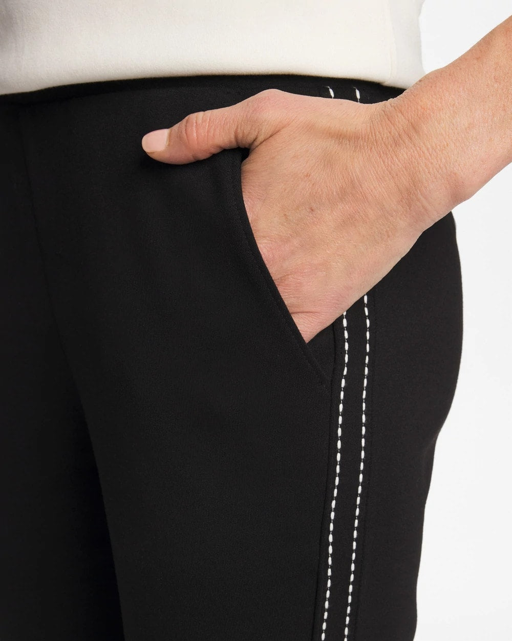 Chico's Premium | Zenergy® Double-Knit Pick Stitch Ankle Pants