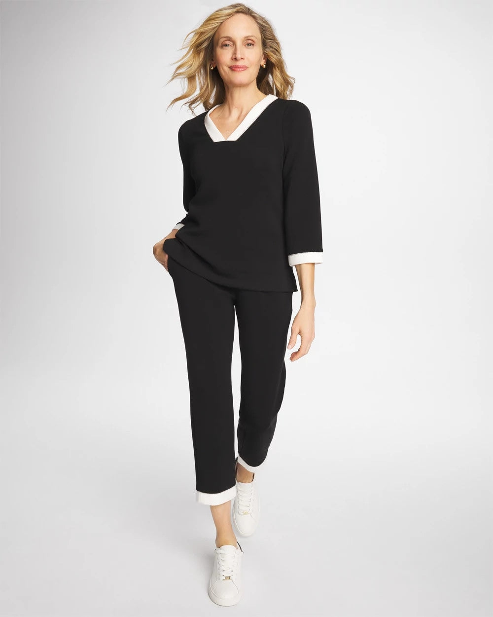 Chico's Featured | Zenergy® Soft Caviar Bead Contrast Pants