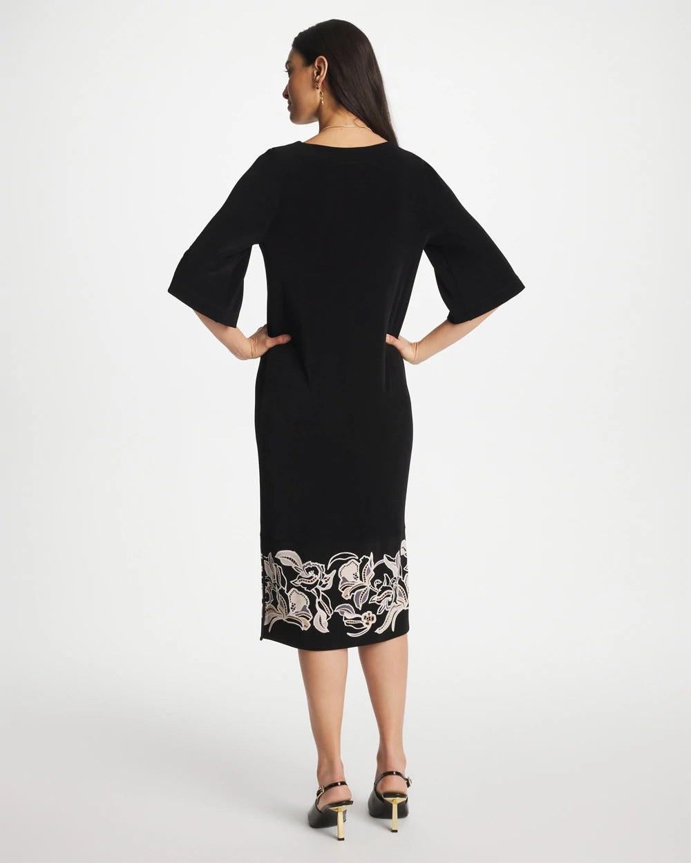 Chico's Best Seller | Travelers™ Border Kimono Sleeve Dress