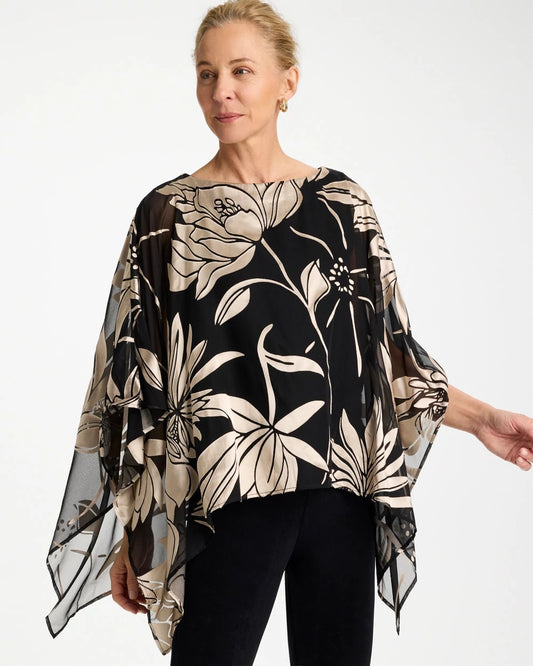 Chico's Everyday | Travelers™ Burnout Floral Chiffon Top