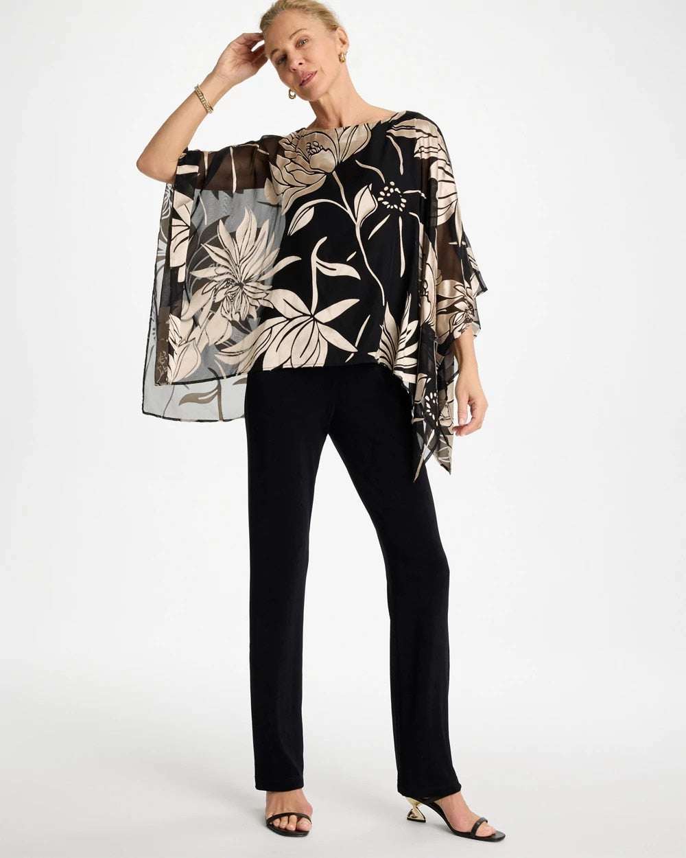 Chico's Everyday | Travelers™ Burnout Floral Chiffon Top