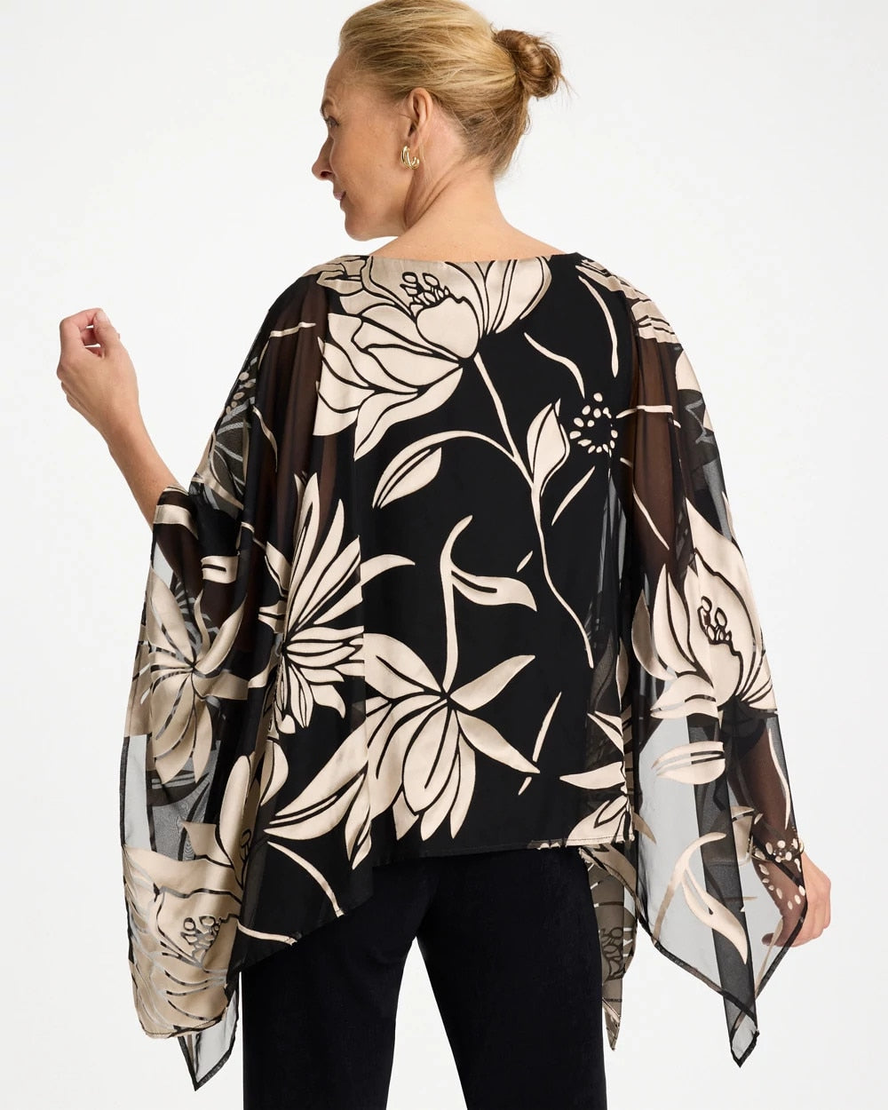 Chico's Everyday | Travelers™ Burnout Floral Chiffon Top