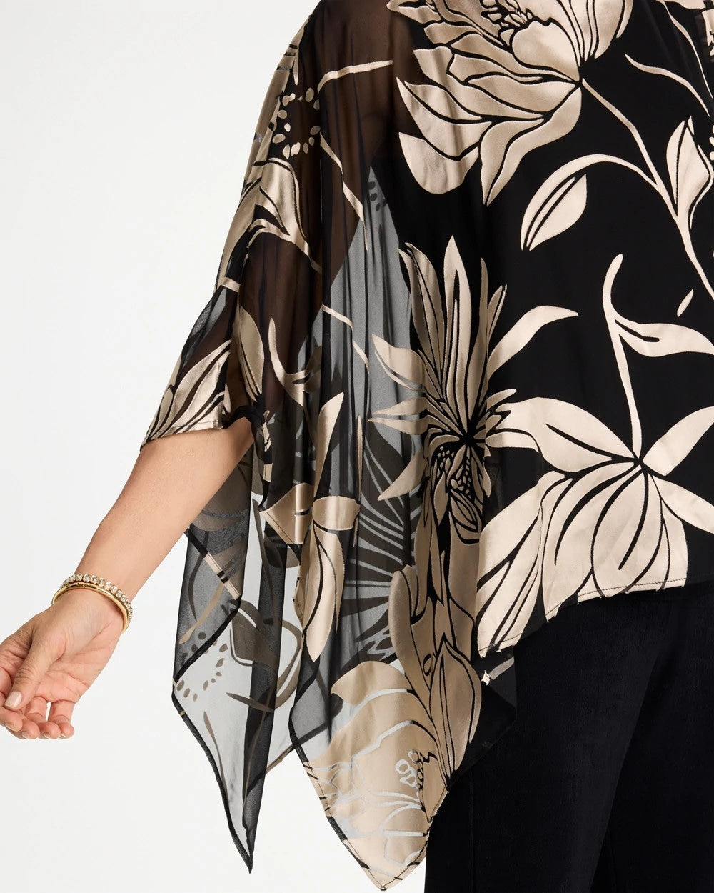 Chico's Everyday | Travelers™ Burnout Floral Chiffon Top