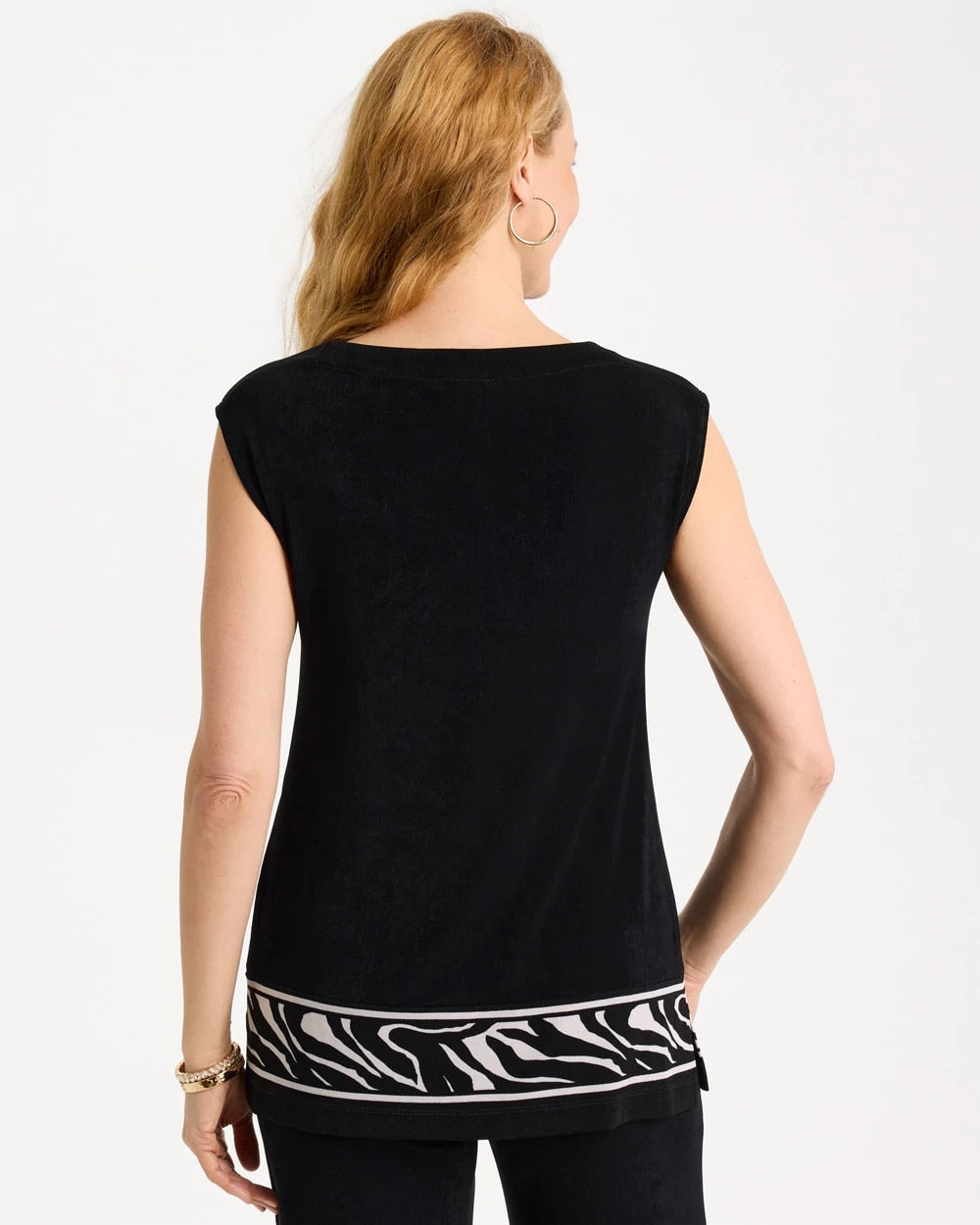 Chico's Recommended | Travelers™ Abstract Zebra Trim Tunic