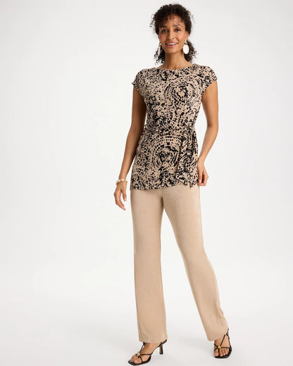 Chico's Exclusive | Travelers™ Side-Tie Spotted Print Top