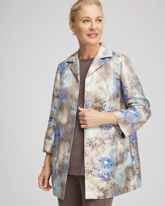 Chico's Featured | Travelers™ Collection Watercolor Jacquard Jacket