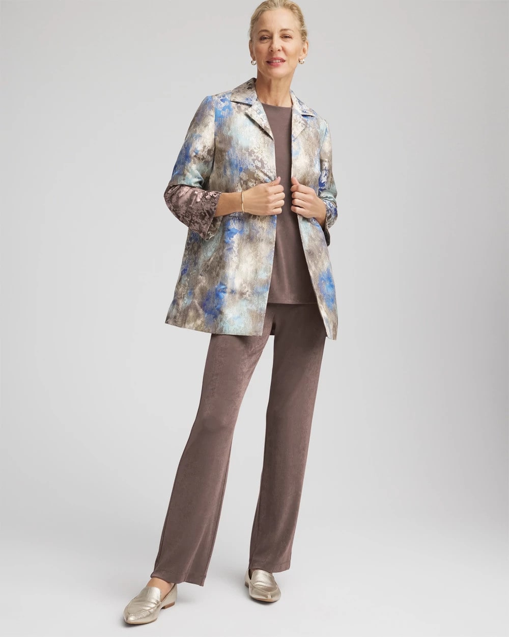 Chico's Featured | Travelers™ Collection Watercolor Jacquard Jacket