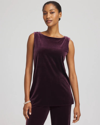 Chico's Exclusive | Travelers™ Velvet Side-Slit Tank