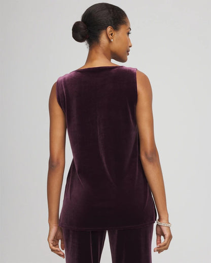 Chico's Exclusive | Travelers™ Velvet Side-Slit Tank