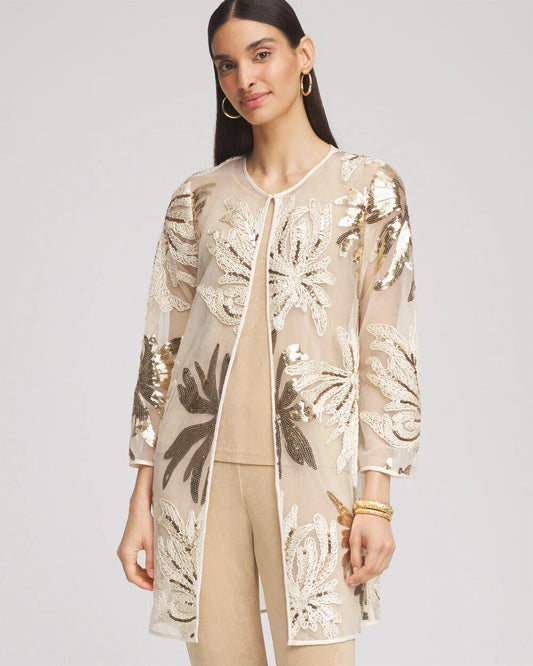 Chico's Special Offer | Travelers™ Collection Sequin-Mesh Jacket