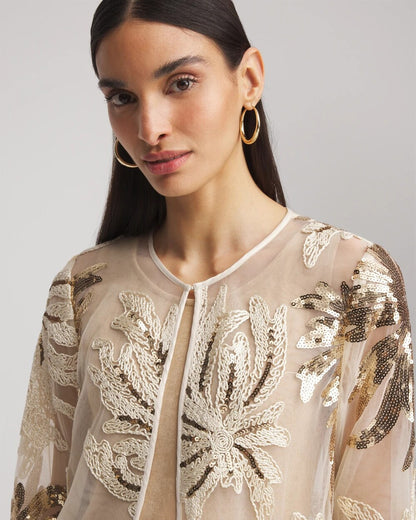 Chico's Special Offer | Travelers™ Collection Sequin-Mesh Jacket