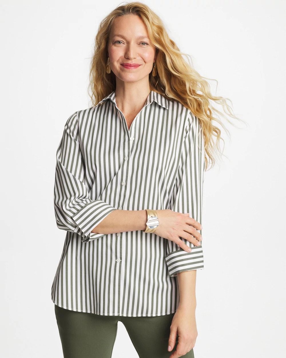 Chico's Featured | No Iron™ Stretch Striped Shirt