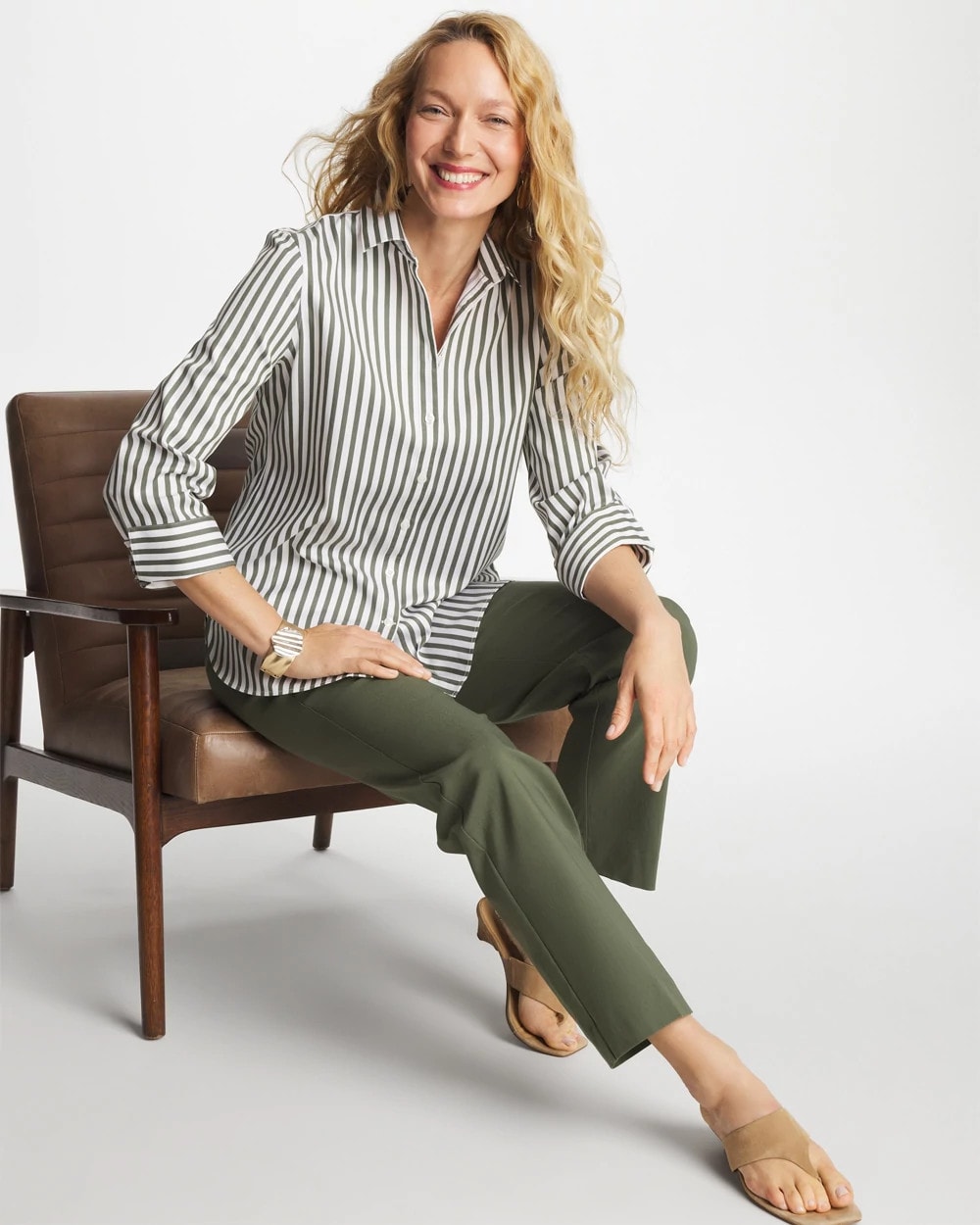 Chico's Featured | No Iron™ Stretch Striped Shirt