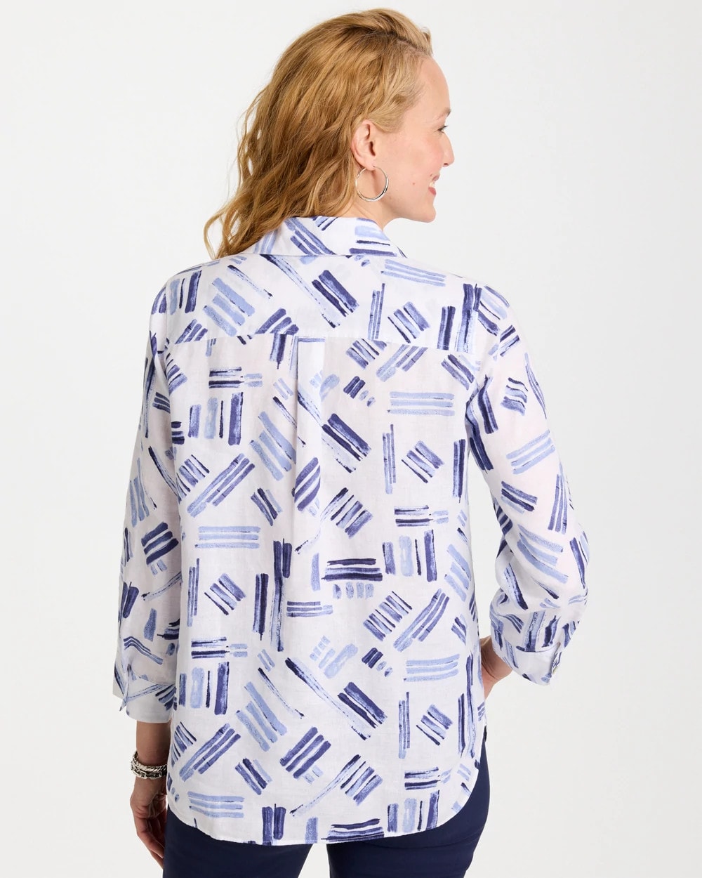 Chico's Premium | No Iron™ Printed Linen Shirt