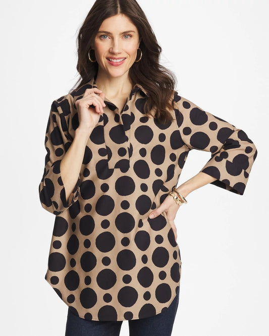 Chico's Recommended | No Iron™ Stretch Global Dots Popover Tunic