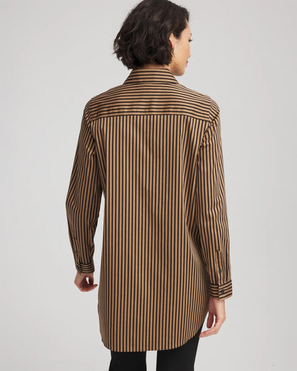 Chico's Signature | No Iron™ Slimming Imperial Stripe Tunic
