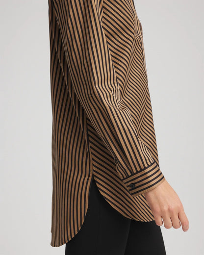 Chico's Signature | No Iron™ Slimming Imperial Stripe Tunic