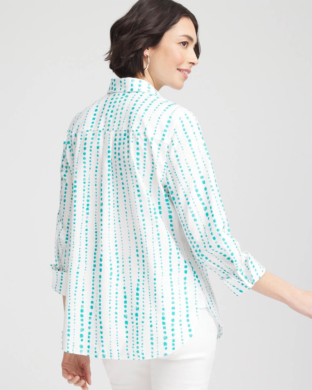 Chico's Discount | No Iron™ Sateen Bubble Print Shirt