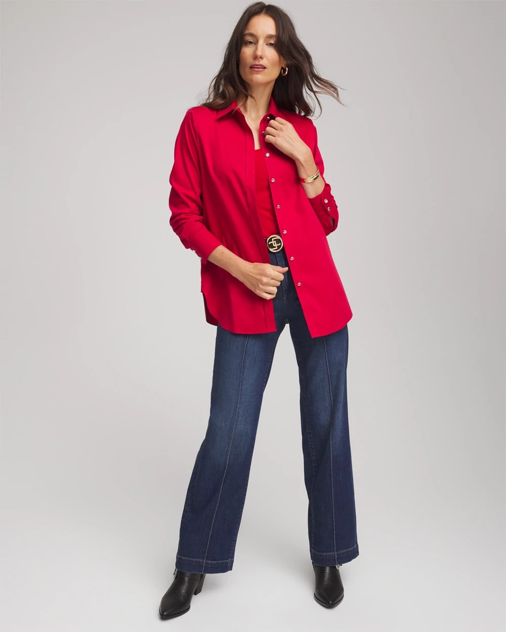 Chico's Customer Favorite | No Iron™ Rhinestone Button Shirt