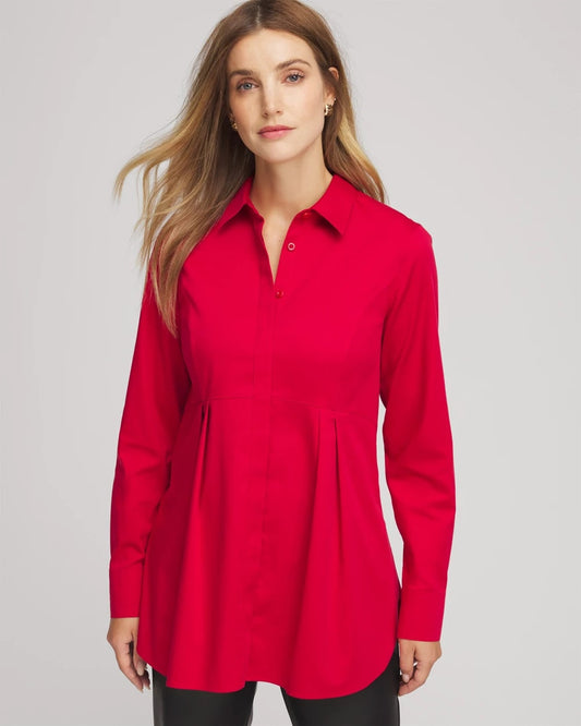 Chico's Featured | No Iron™ Peplum Pleated Shirt