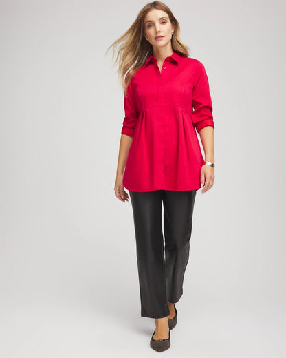 Chico's Featured | No Iron™ Peplum Pleated Shirt