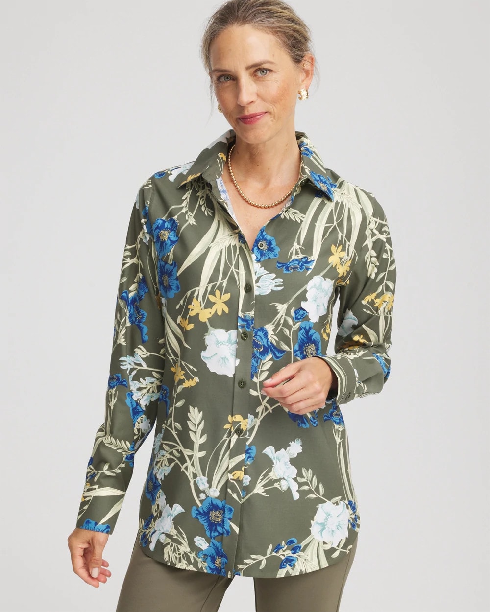 Chico's Trending | No Iron™ Printed Sateen Shirt