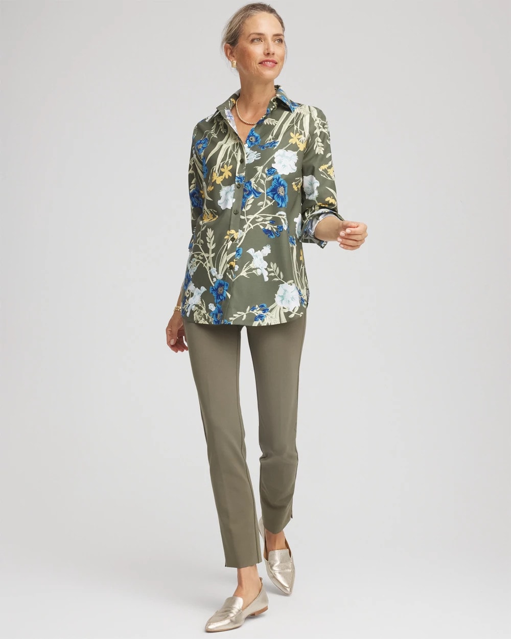 Chico's Trending | No Iron™ Printed Sateen Shirt