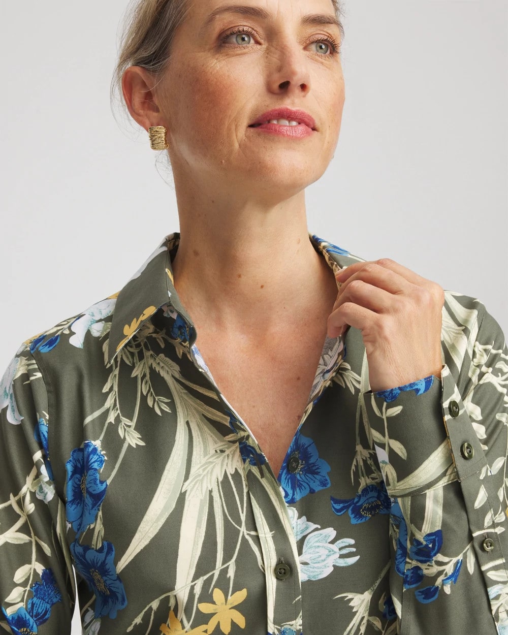 Chico's Trending | No Iron™ Printed Sateen Shirt
