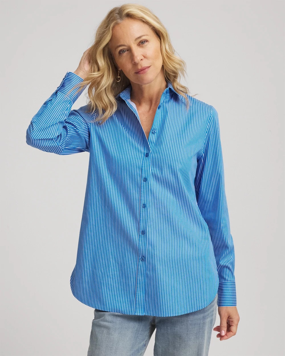 Chico's Smart Buy | No Iron™ Classic Striped Shirt