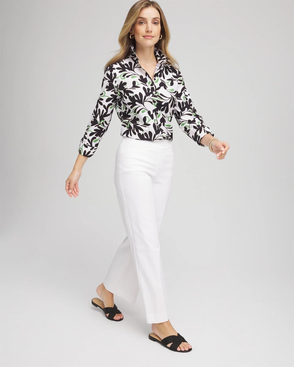 Chico's Value | No Iron™ Abstract Floral Shirt