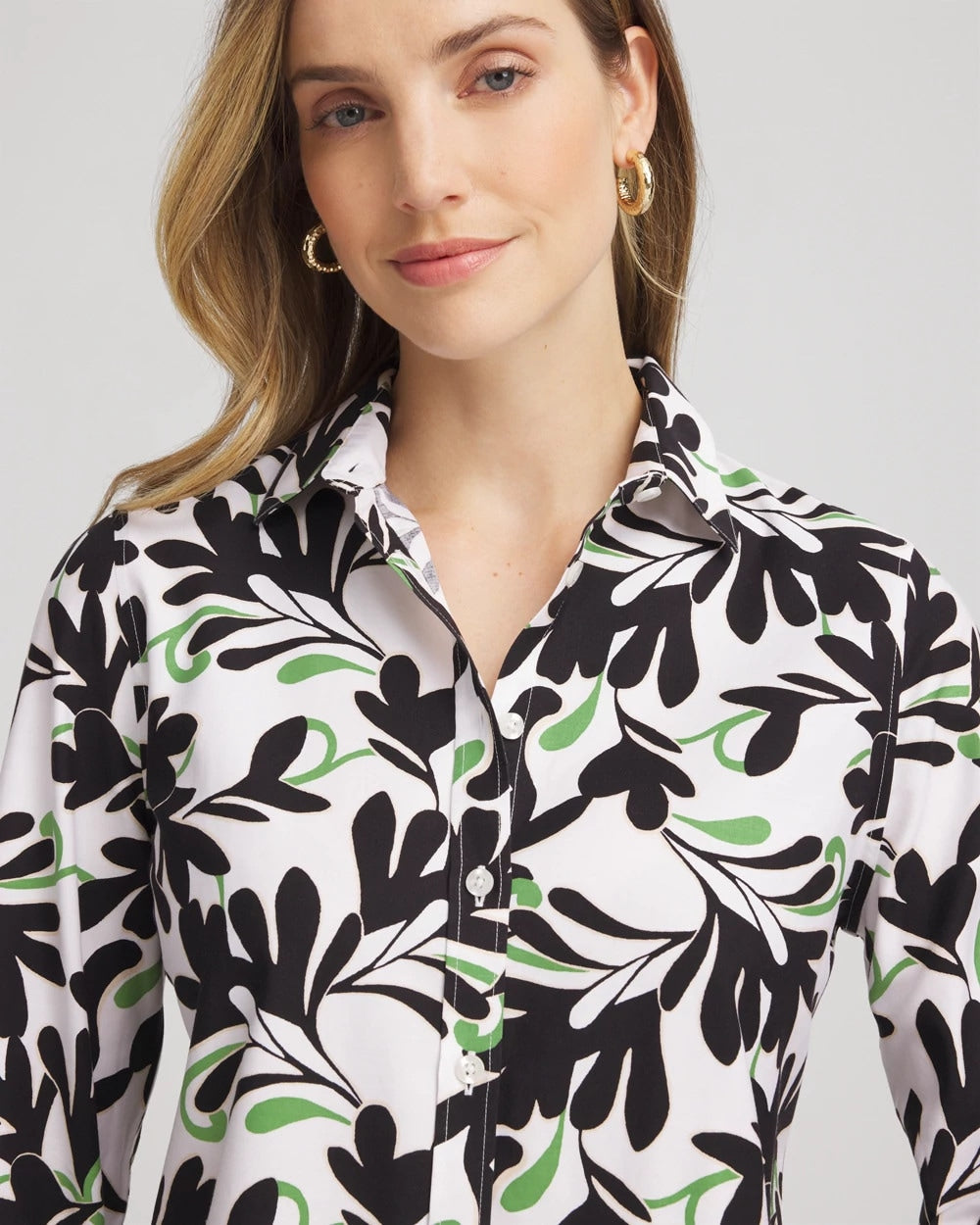 Chico's Value | No Iron™ Abstract Floral Shirt