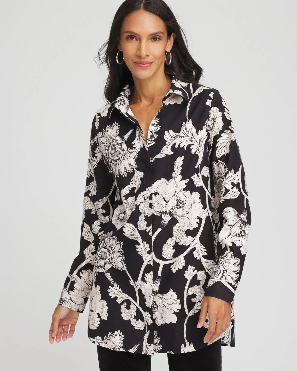 Chico's Customer Favorite | No Iron™ Bryne Bloom Stretch Tunic