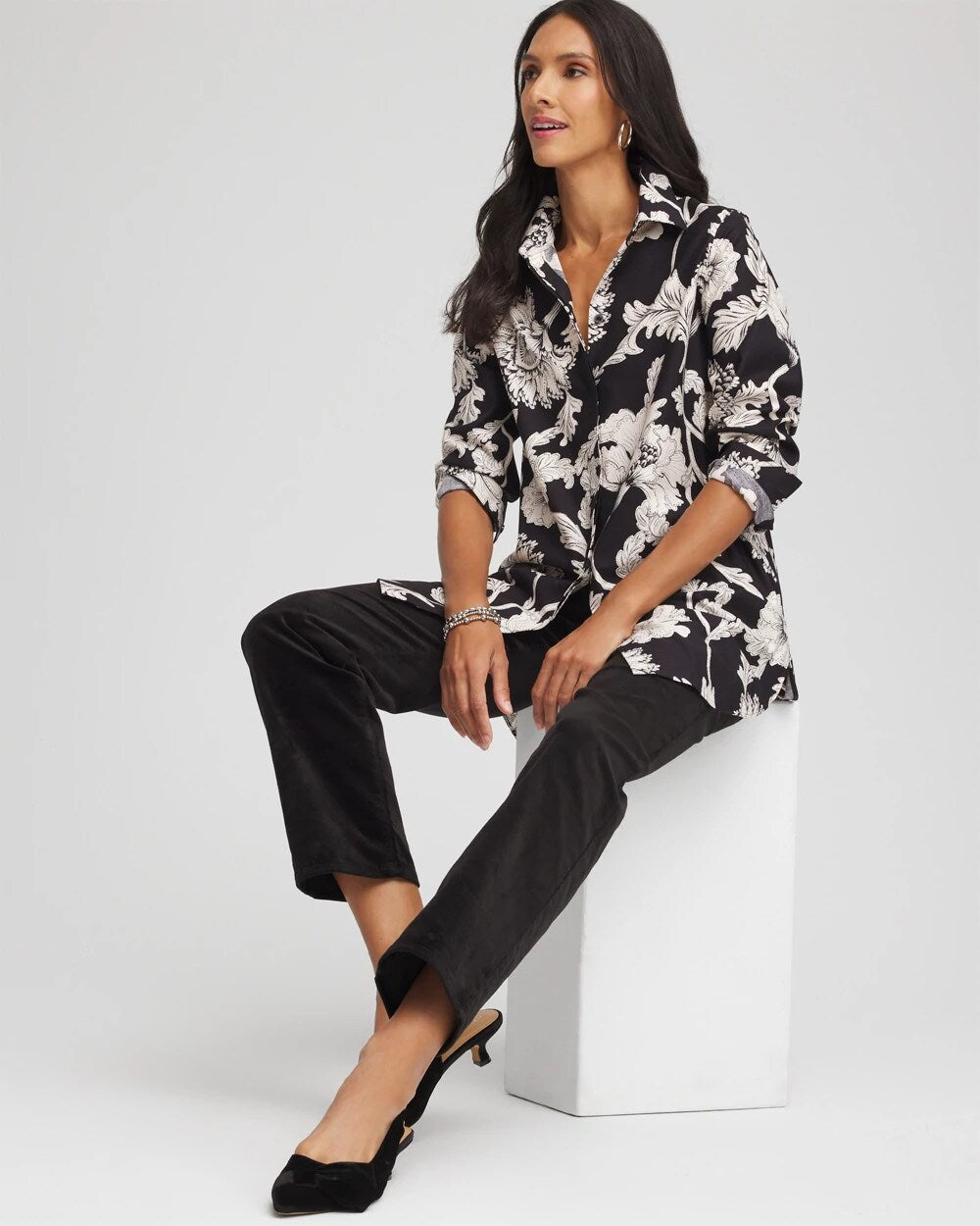 Chico's Customer Favorite | No Iron™ Bryne Bloom Stretch Tunic