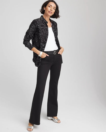 Chico's Everyday | No Iron™ Findot Print Sateen Shirt