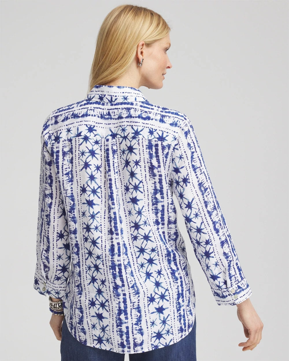 Chico's Exclusive | No Iron™ Star Print Linen Shirt