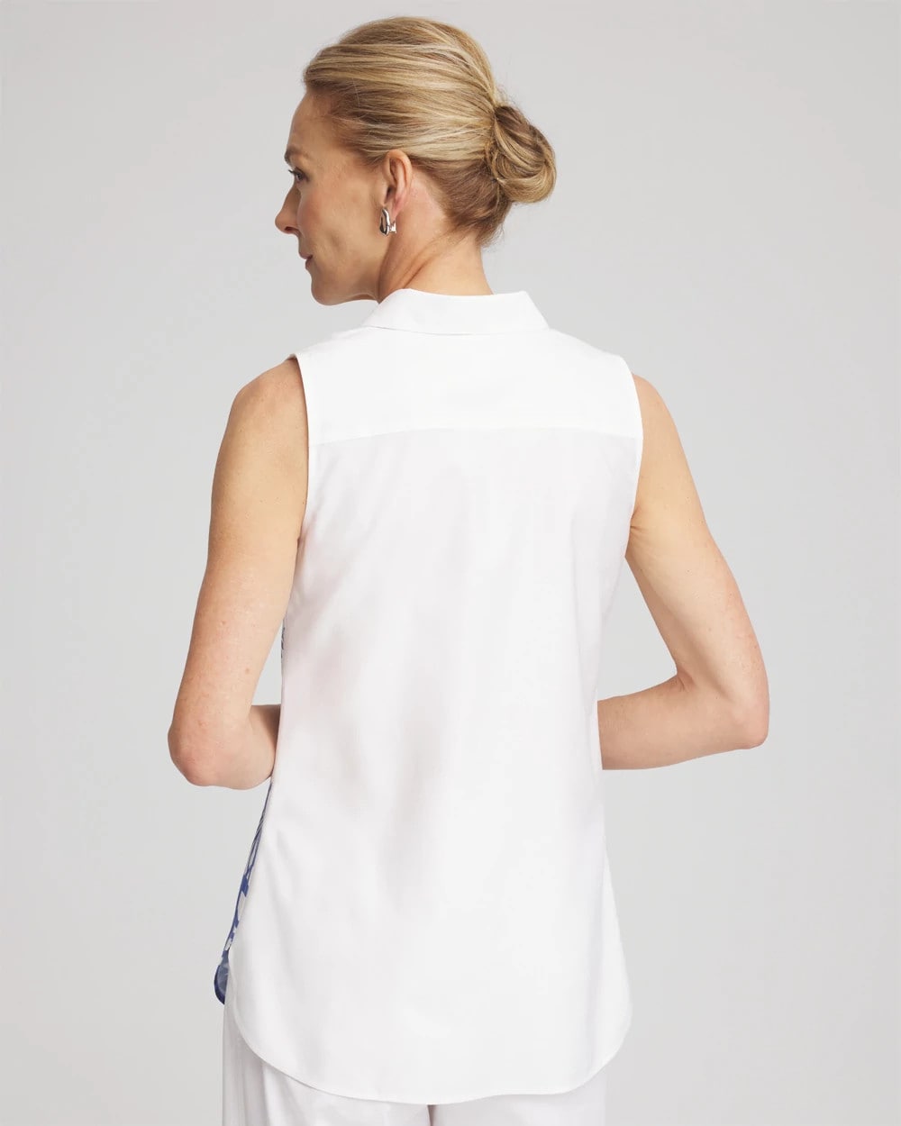 Chico's Top Pick | No Iron™ Palms Sleeveless Sateen Shirt